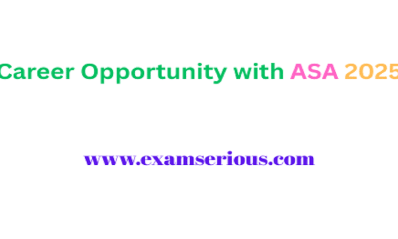 Featured Image - Career Opportunity with ASA 2025