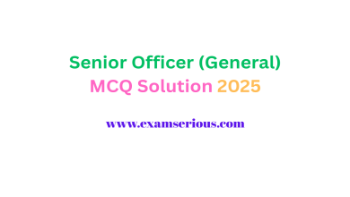Featured Image-Senior Officer (General) MCQ Solution 2025