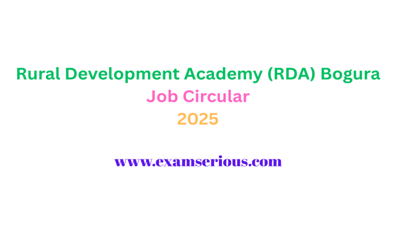 Featured Image-Rural Development Academy (RDA) Bogura Job Circular 2025