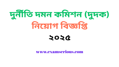 Featured Image-দুর্নীতি দমন কমিশন (দুদক) নিয়োগ বিজ্ঞপ্তি ২০২৫