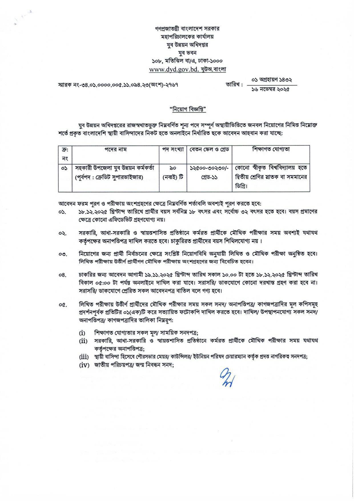 Circular-DYD Job Circular (Page-1)
